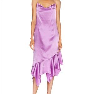Nude Silk Satin Marques’Almeida Spaghetti Strap Dress Small